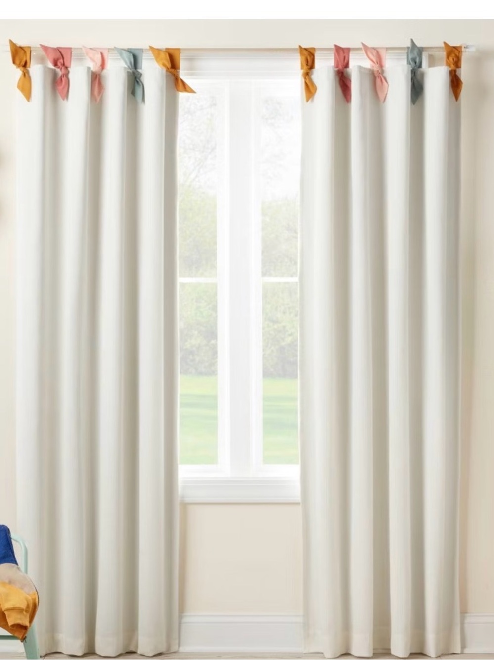 Pillowfort Blackout Tie Accent Curtains (3) 42x95